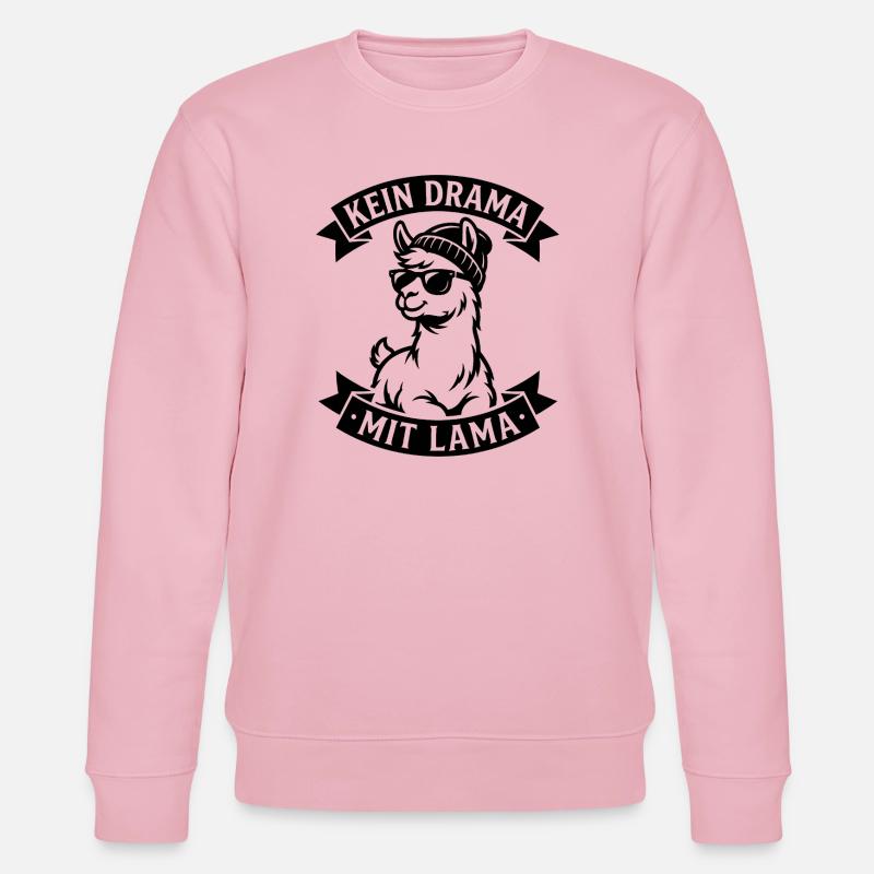 Pas de drame avec le lama - Sweat bio CHANGER Stanley/Stella Unisexe - rose pâle