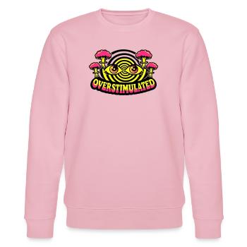 Overstimulated Psychedelic Eyes - Stanley/Stella Unisex Bio-Sweatshirt CHANGER  - Hellrosa - Vorne - Jaron (178cm) & Liana (172cm)