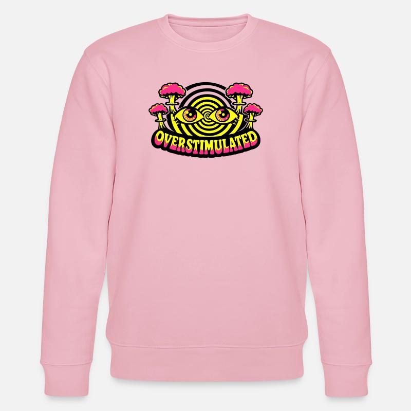 Yeux psychédéliques surstimulés - Sweat bio CHANGER Stanley/Stella Unisexe - rose pâle