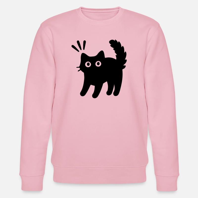 Kater Katze - Stanley/Stella Unisex Bio-Sweatshirt CHANGER  - Hellrosa