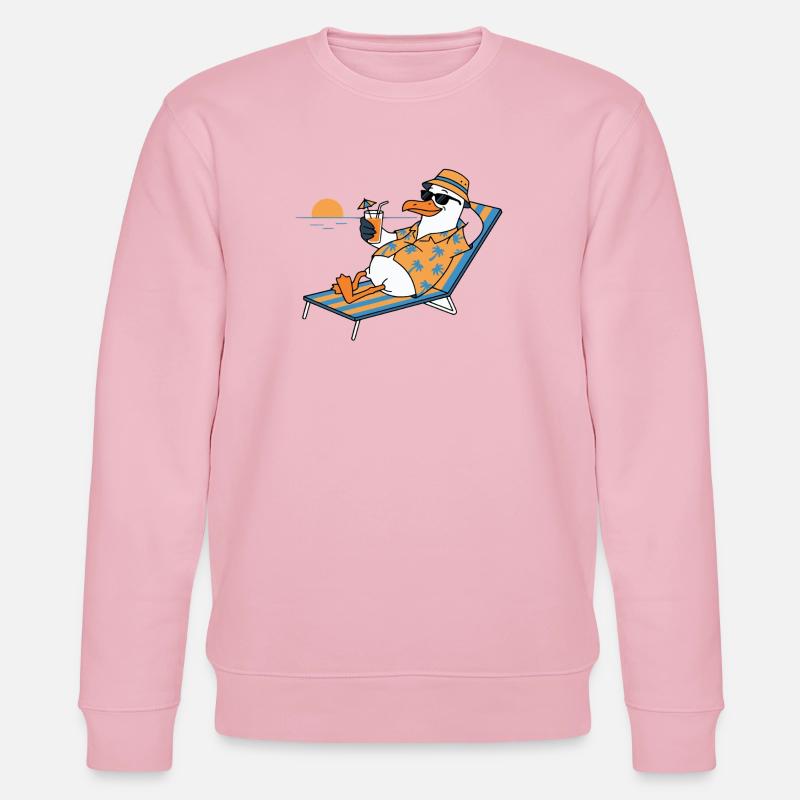 Sonnenstrand-Pinguin Hawaii - Stanley/Stella Unisex Bio-Sweatshirt CHANGER  - Hellrosa
