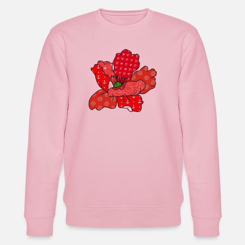 Roter_Mustermohn - Stanley/Stella Unisex Bio-Sweatshirt CHANGER  - Hellrosa