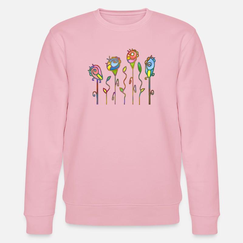 Blumen - Stanley/Stella Unisex Bio-Sweatshirt CHANGER  - Hellrosa