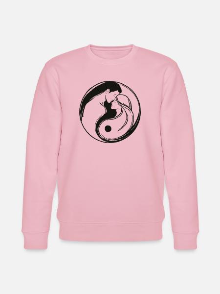 Yin Yang, Male and Female Energy in Balance - Stanley/Stella CHANGER Unisex Organic Sweatshirt - cotton pink