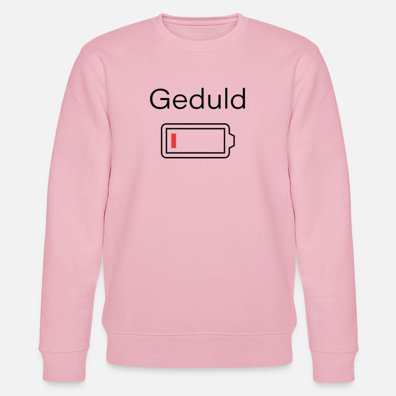 Geduld – Batterie leer Minimal Statement - Stanley/Stella Unisex Bio-Sweatshirt CHANGER  - Hellrosa