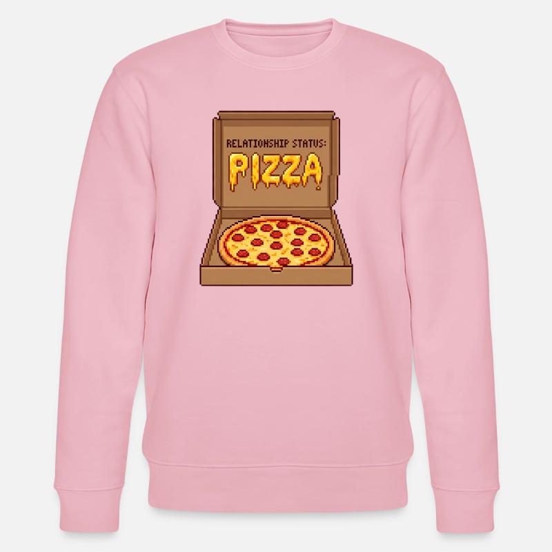 Relationship Status Pizza - Anti Valentine Gift - Stanley/Stella Unisex Bio-Sweatshirt CHANGER  - Hellrosa