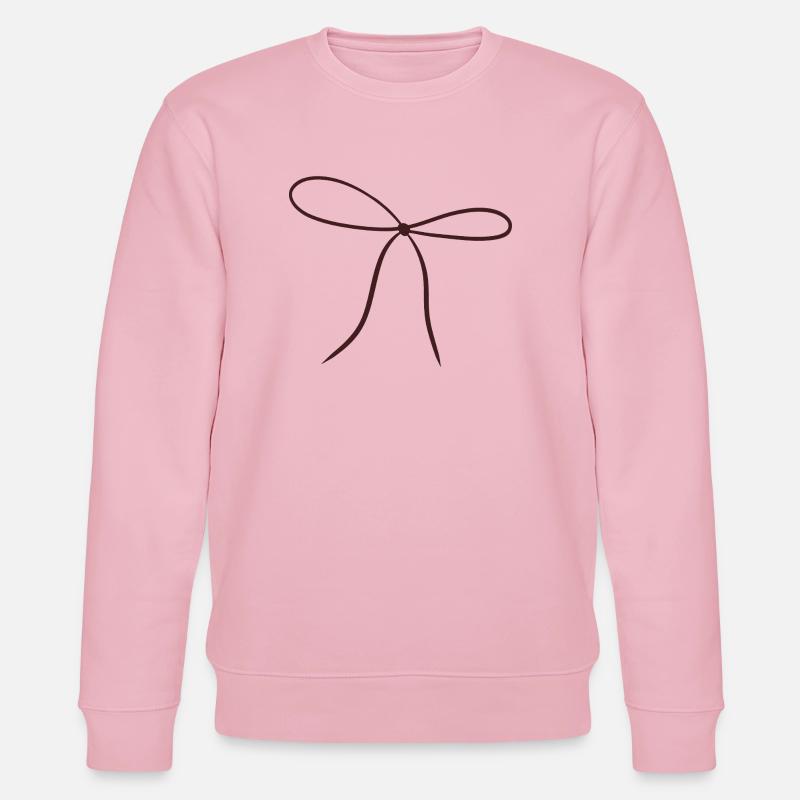 Bow Ribbon Minimalist - Stanley/Stella Unisex Bio-Sweatshirt CHANGER  - Hellrosa