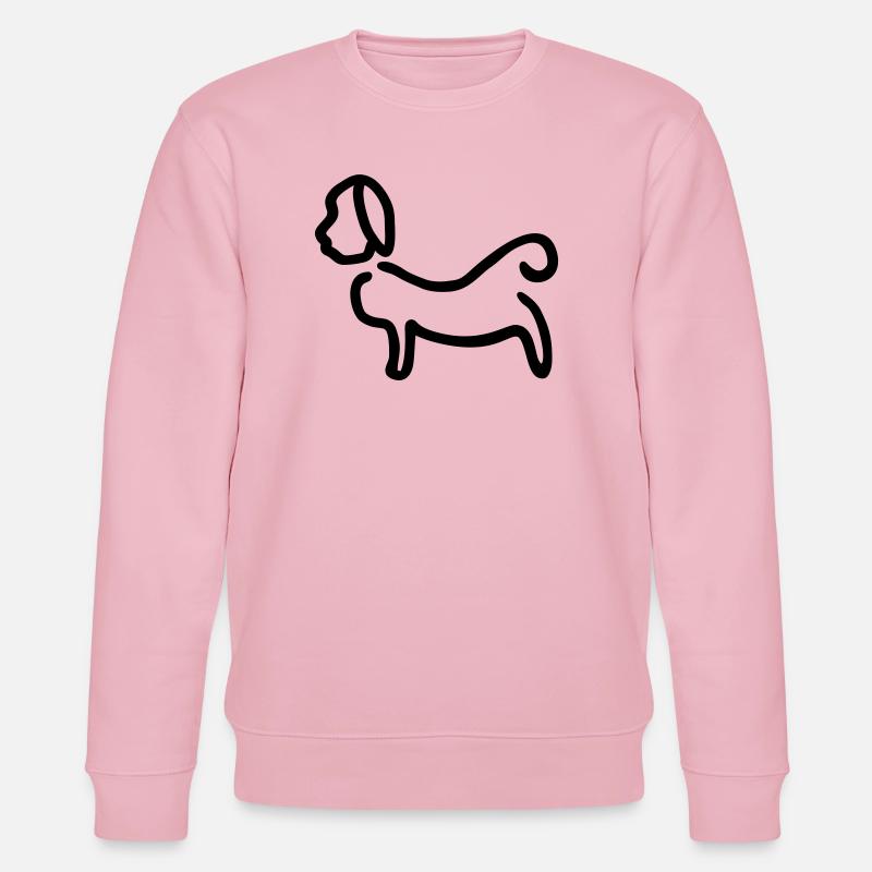 Hund_Silhouette - Stanley/Stella Unisex Bio-Sweatshirt CHANGER  - Hellrosa