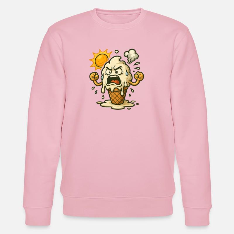Wenn Eis bei Hitze ausrastet - Stanley/Stella Unisex Bio-Sweatshirt CHANGER  - Hellrosa
