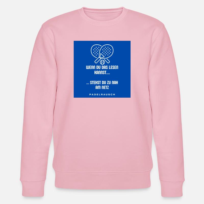 Padelrausch: Zu nah am Netz - Stanley/Stella Unisex Bio-Sweatshirt CHANGER  - Hellrosa