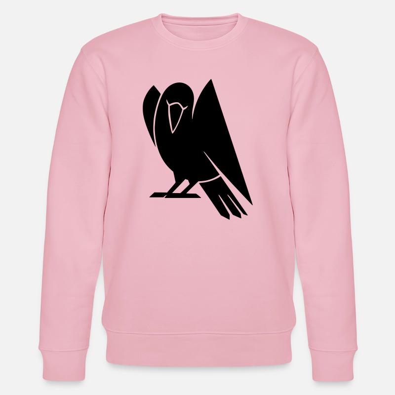 Minimalist Bird Silhouette - Stanley/Stella CHANGER Unisex Organic Sweatshirt - cotton pink