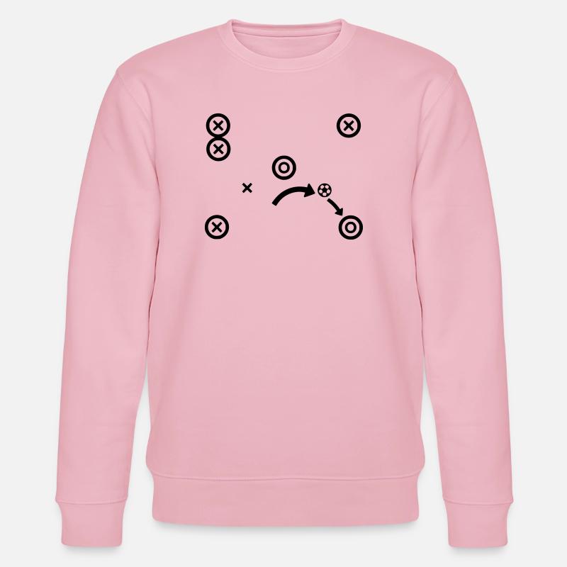 Soccer Tactics Coach Strategy Vector - Stanley/Stella CHANGER Unisex Organic Sweatshirt - cotton pink