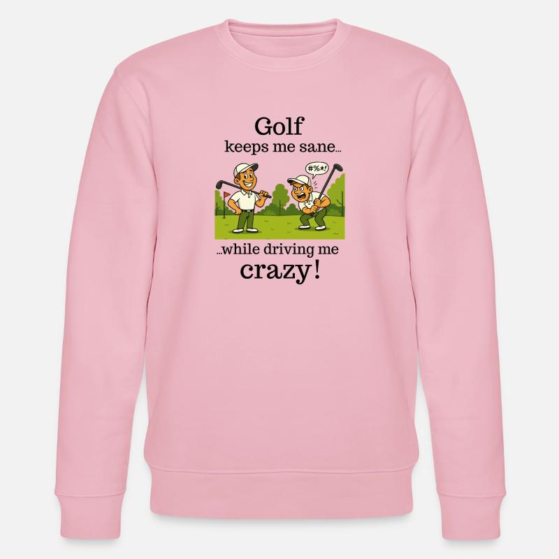 Golf – hält mich geistig gesund - Stanley/Stella Unisex Bio-Sweatshirt CHANGER  - Hellrosa