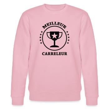 Meilleur Carreleur - Sweat bio CHANGER Stanley/Stella Unisexe - rose pâle - Devant - Jaron (178cm) & Liana (172cm)