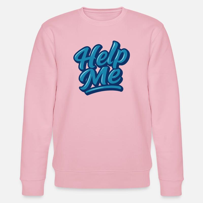 Hilfe Me Blau Script Logo - Stanley/Stella Unisex Bio-Sweatshirt CHANGER  - Hellrosa