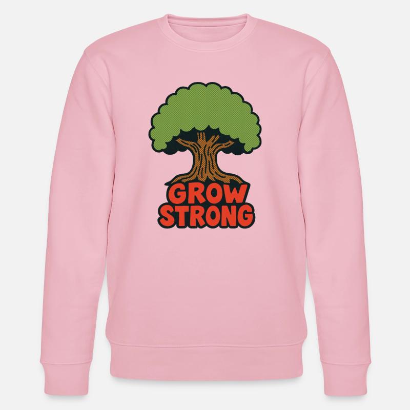 Grow Strong Tree Retro-Logo - Stanley/Stella Unisex Bio-Sweatshirt CHANGER  - Hellrosa