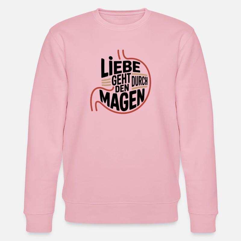Liebe geht durch den Magen - Stanley/Stella Unisex Bio-Sweatshirt CHANGER  - Hellrosa