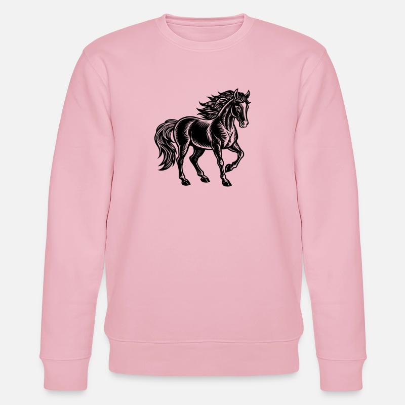 Pferd - Stanley/Stella Unisex Bio-Sweatshirt CHANGER  - Hellrosa
