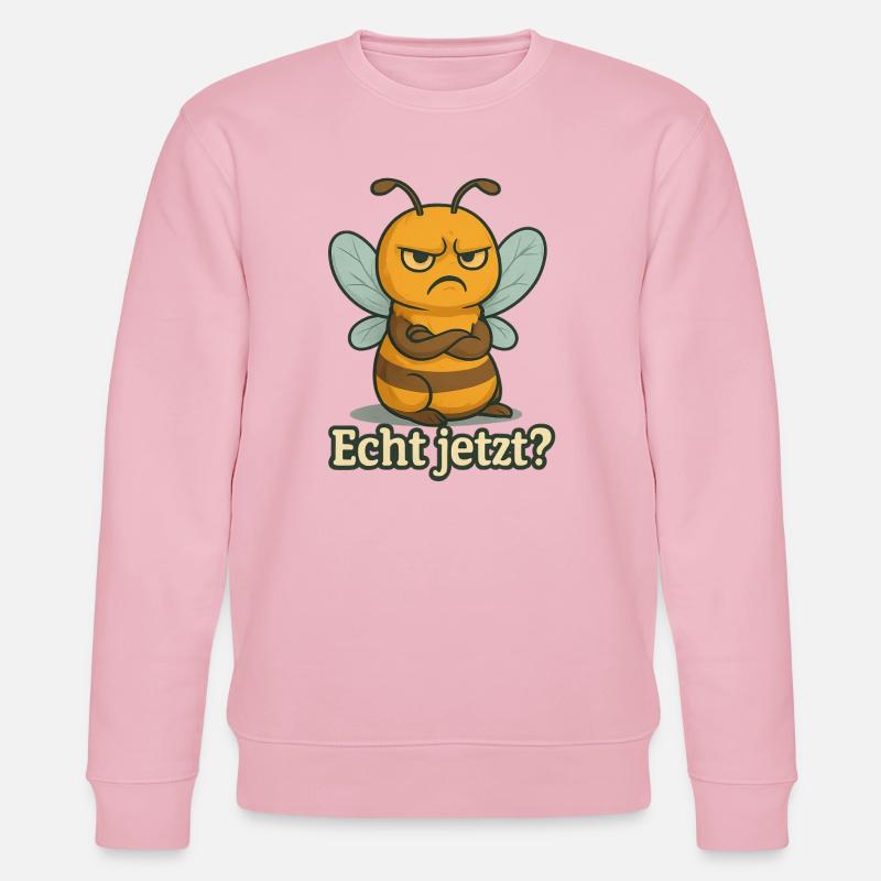 Biene sauer Echt jetzt - Stanley/Stella Unisex Bio-Sweatshirt CHANGER  - Hellrosa