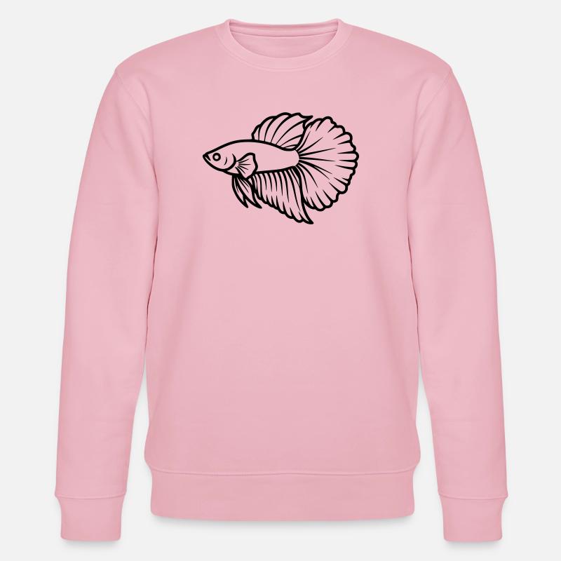 Kampffisch Betta Splendens Aquarium - Stanley/Stella Unisex Bio-Sweatshirt CHANGER  - Hellrosa