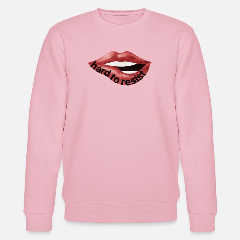 Hard to resist – Confident lip statement - Stanley/Stella CHANGER Unisex Organic Sweatshirt - cotton pink