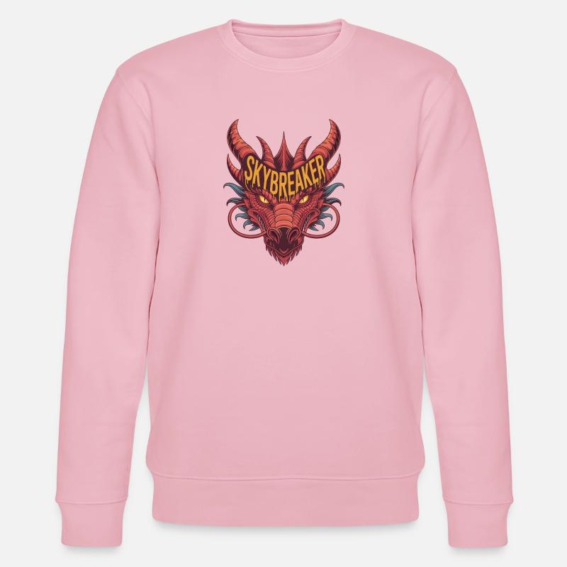 Skybreaker Drache Design - Stanley/Stella Unisex Bio-Sweatshirt CHANGER  - Hellrosa