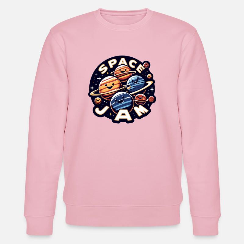 Planètes rieuses dans l’espace - Sweat bio CHANGER Stanley/Stella Unisexe - rose pâle