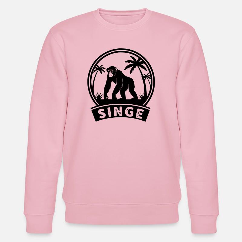 Affe - Stanley/Stella Unisex Bio-Sweatshirt CHANGER  - Hellrosa