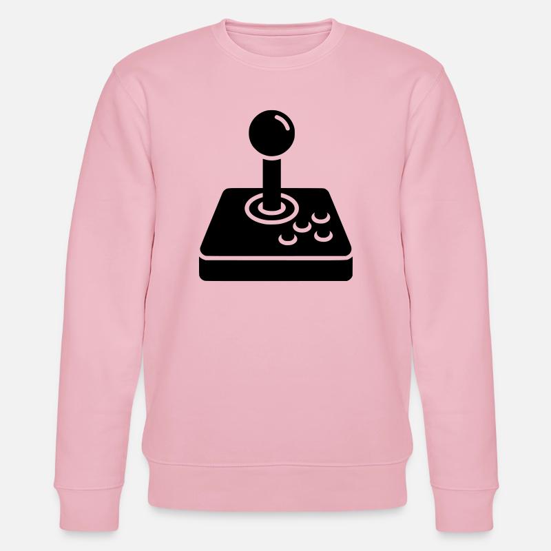Icône d’arcade rétro joystick - Sweat bio CHANGER Stanley/Stella Unisexe - rose pâle
