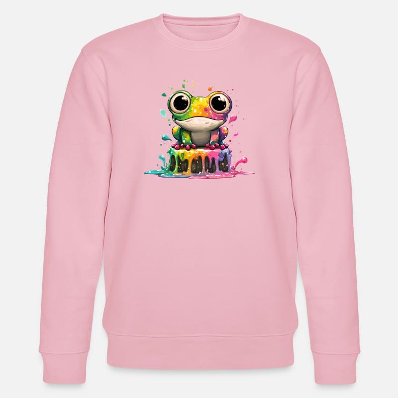 Rainbow Frog Kitchen Magic - Stanley/Stella CHANGER Unisex Organic Sweatshirt - cotton pink