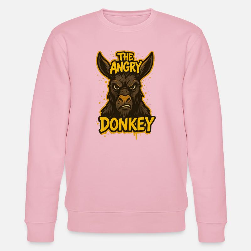Der wütende Esel - Stanley/Stella Unisex Bio-Sweatshirt CHANGER  - Hellrosa