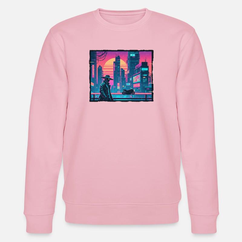 Retro Wave Tokyo Cyber - Stanley/Stella Unisex Bio-Sweatshirt CHANGER  - Hellrosa