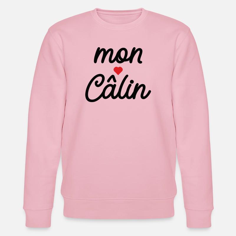Mon Calin Script Rouge Cœur - Sweat bio CHANGER Stanley/Stella Unisexe - rose pâle