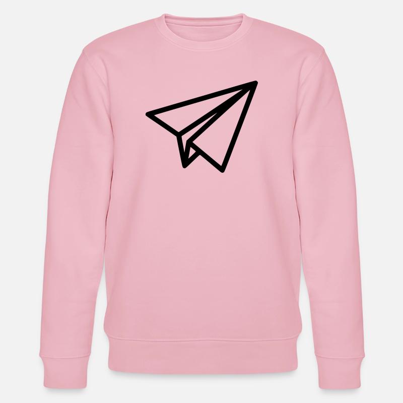 Papierflieger Flugzeug - Stanley/Stella Unisex Bio-Sweatshirt CHANGER  - Hellrosa