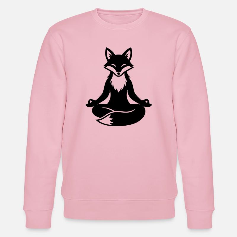 Meditierender Fuchs Zen - Stanley/Stella Unisex Bio-Sweatshirt CHANGER  - Hellrosa