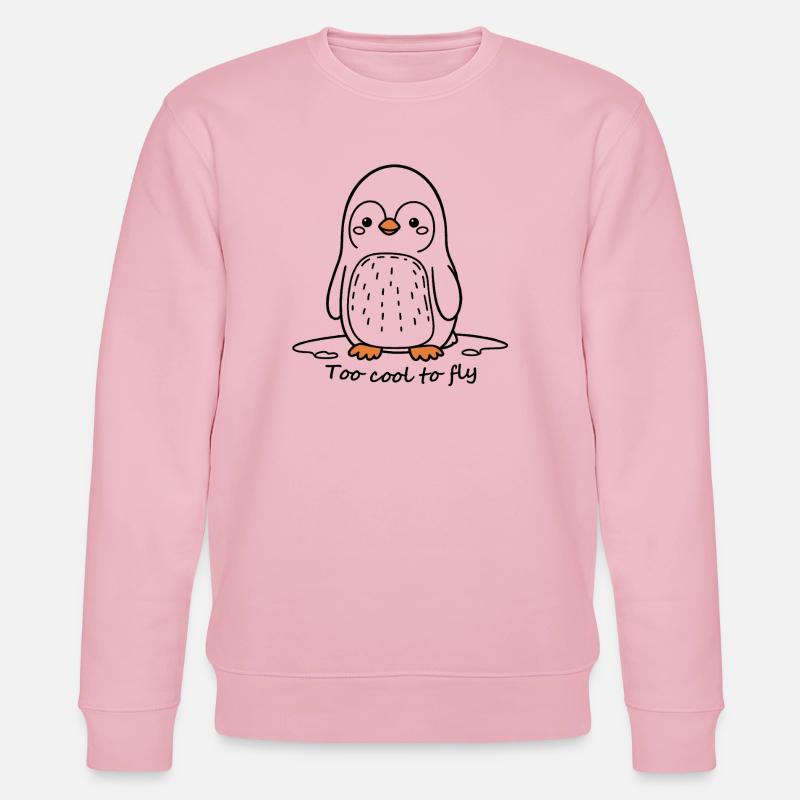 Pinguin mit rosa Wangen - Stanley/Stella Unisex Bio-Sweatshirt CHANGER  - Hellrosa