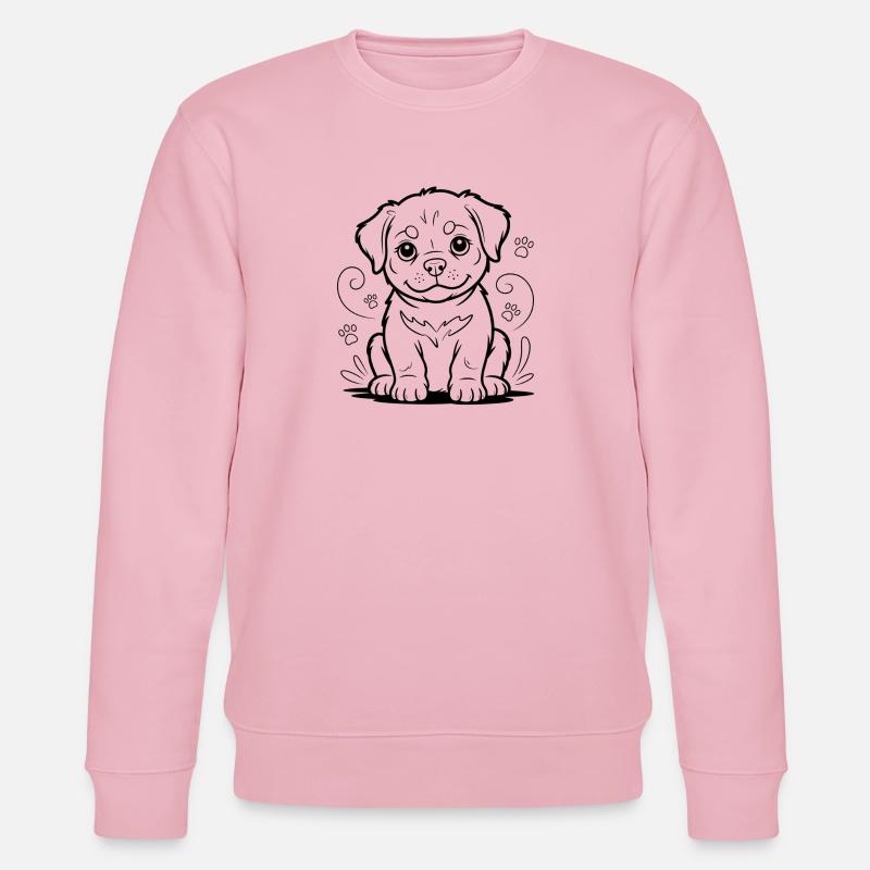 Kleiner Welpenfreund - Stanley/Stella Unisex Bio-Sweatshirt CHANGER - Hellrosa