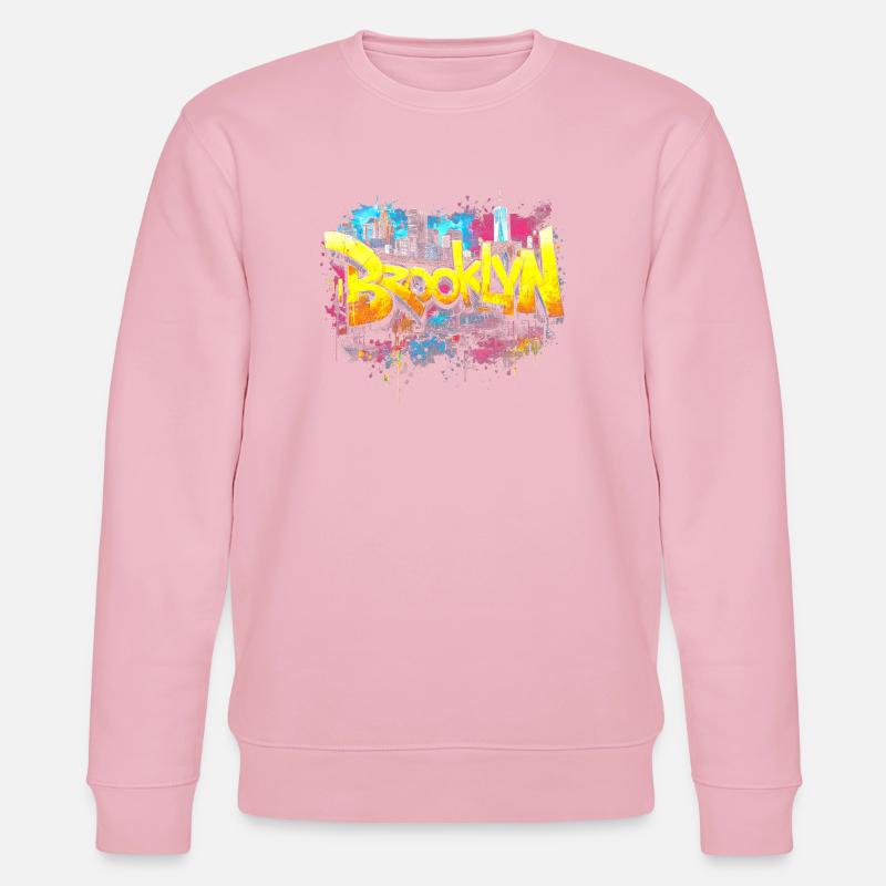 Brooklyn Graffiti Neon City Splash - Stanley/Stella Unisex Bio-Sweatshirt CHANGER  - Hellrosa