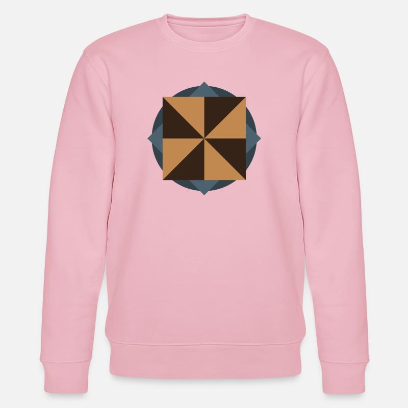 PYRAMIDENKERNGEOMETRIE | Grundformen-Artwork - Stanley/Stella Unisex Bio-Sweatshirt CHANGER  - Hellrosa
