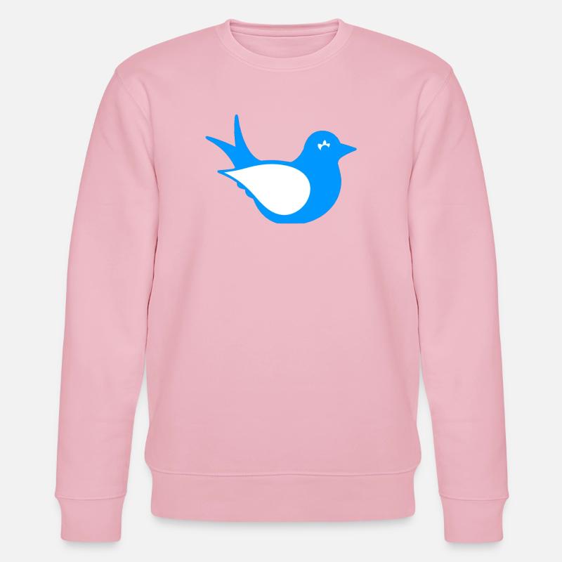 vogel silhouette sitzend, tiermotiv - Stanley/Stella Unisex Bio-Sweatshirt CHANGER  - Hellrosa
