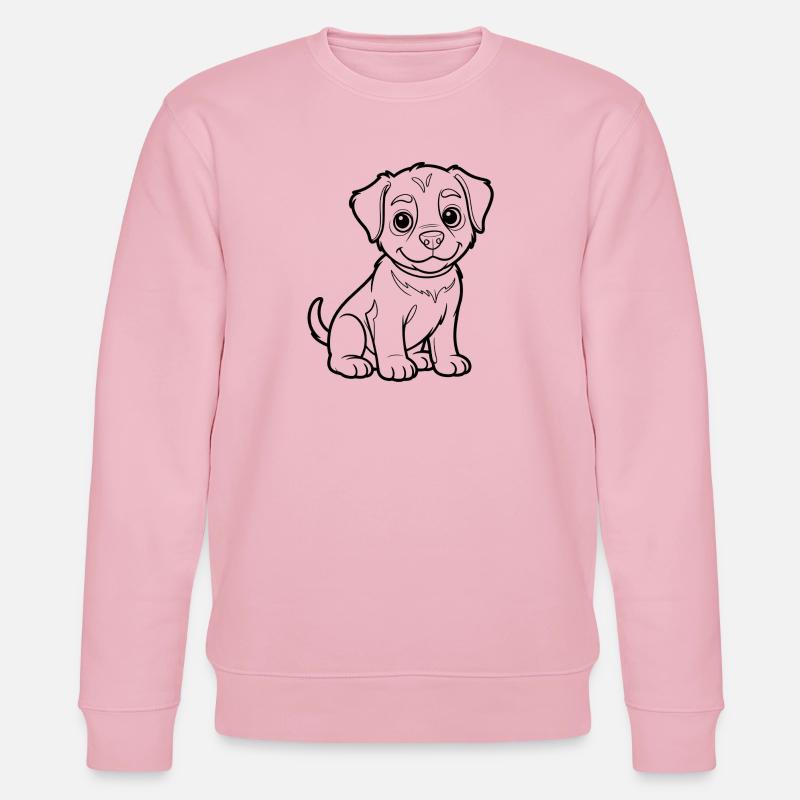 Illustration de plan de petit chiot - Sweat bio CHANGER Stanley/Stella Unisexe - rose pâle
