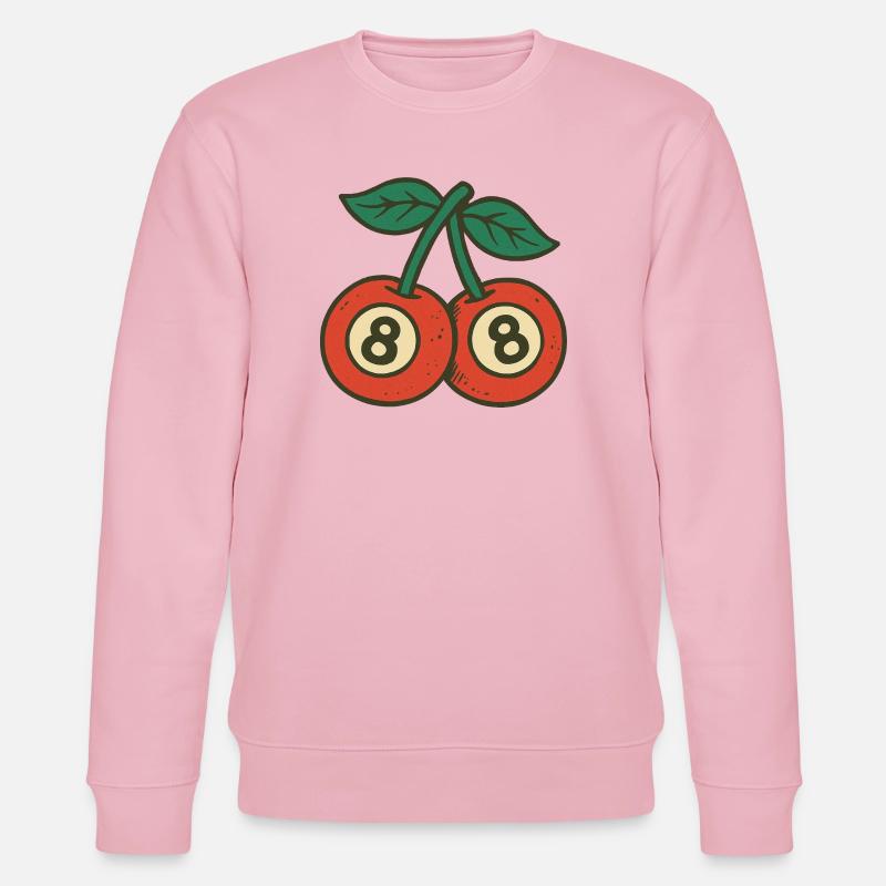 Duo Cerises Espiègles aux Grands Yeux - Sweat bio CHANGER Stanley/Stella Unisexe - rose pâle