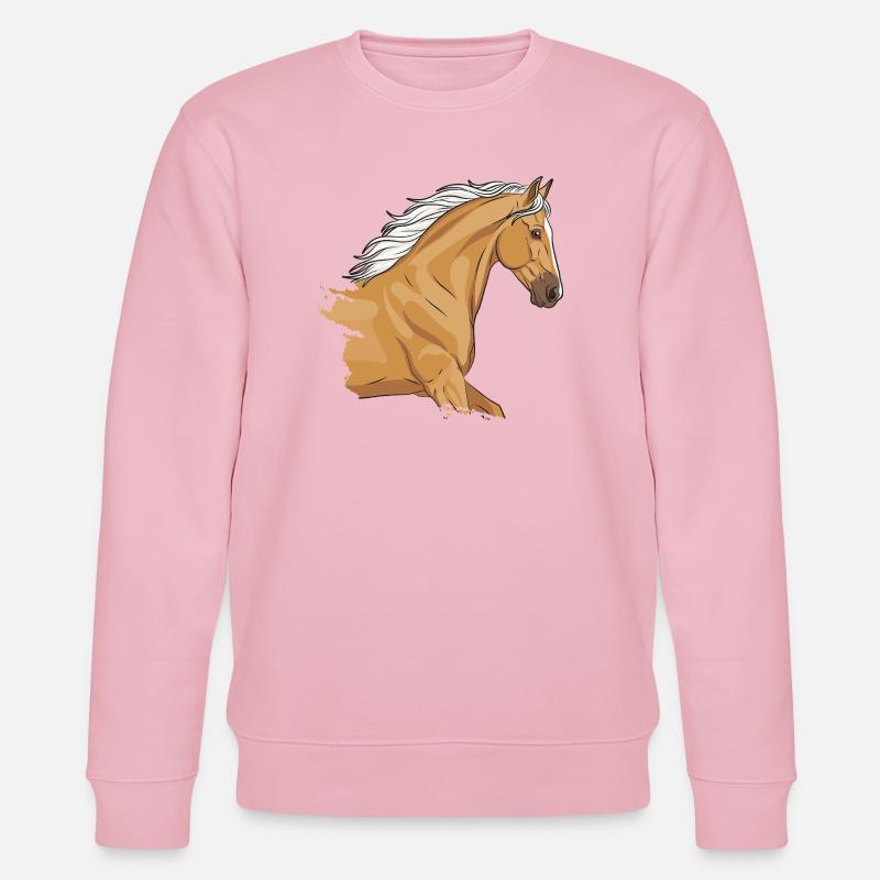 Der Kopf eines Palomino-Pferdes - Stanley/Stella Unisex Bio-Sweatshirt CHANGER  - Hellrosa