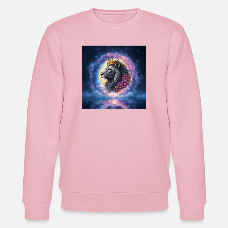 Floraler Sternlöwe mit Krone - Stanley/Stella Unisex Bio-Sweatshirt CHANGER  - Hellrosa