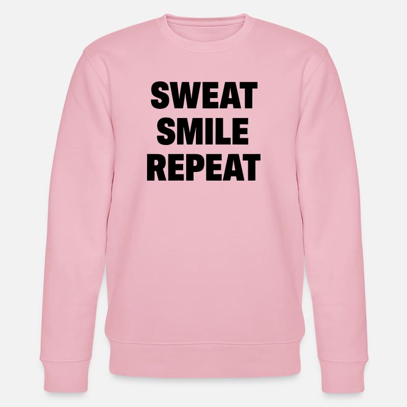 Sweat Smile Repeat - Stanley/Stella Unisex Bio-Sweatshirt CHANGER  - Hellrosa