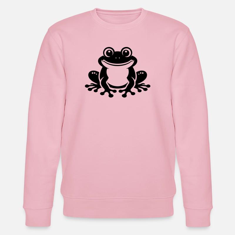 Toad Comic Frog - Stanley/Stella CHANGER Unisex Organic Sweatshirt - cotton pink