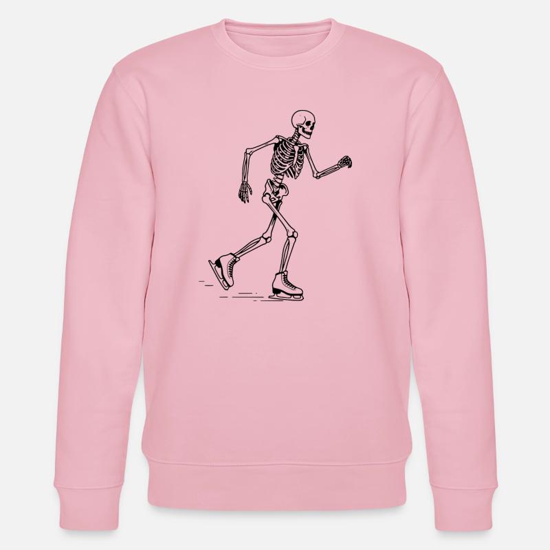 Das Skelett ist Eislaufen - Stanley/Stella Unisex Bio-Sweatshirt CHANGER  - Hellrosa