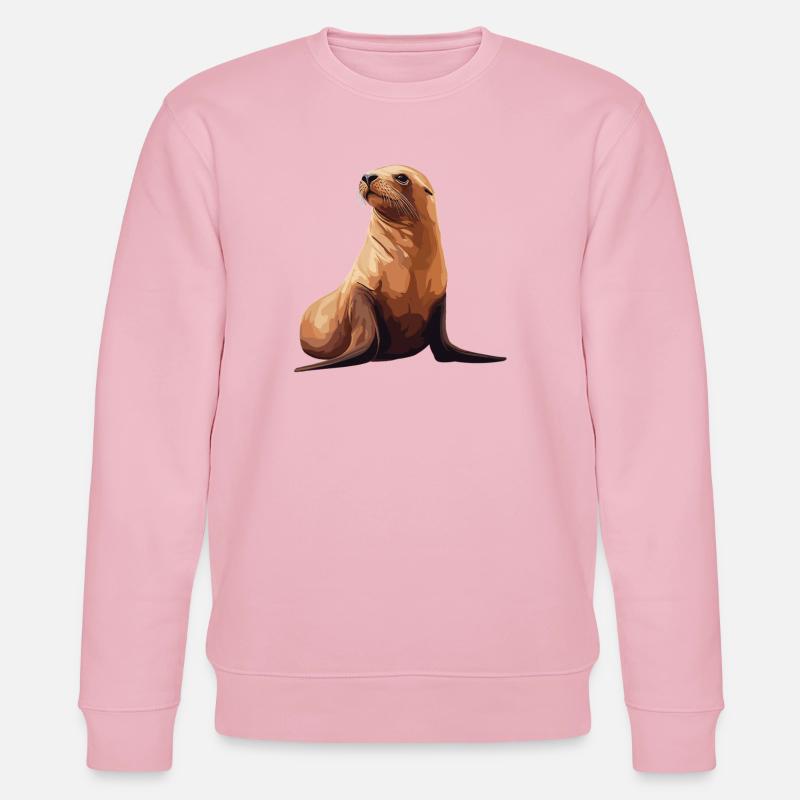 Lions de mer Lion de mer - Sweat bio CHANGER Stanley/Stella Unisexe - rose pâle