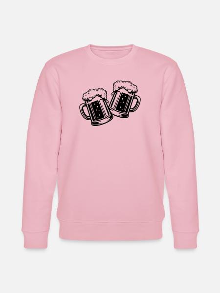 Bierglas Bier Anstossen - Stanley/Stella Unisex Bio-Sweatshirt CHANGER  - Hellrosa