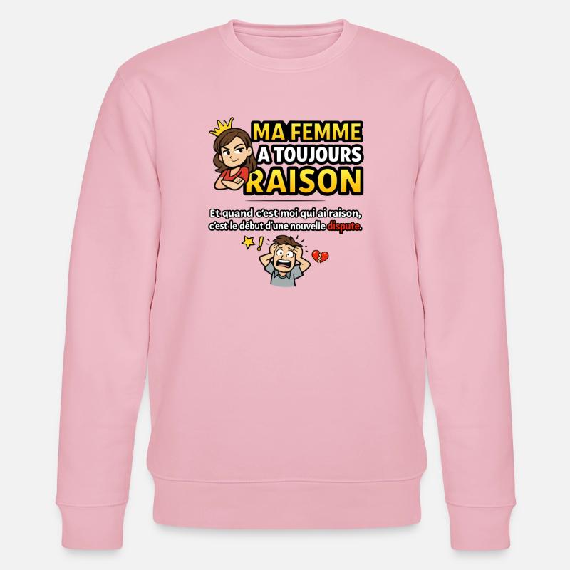 femme_raison - Stanley/Stella Unisex Bio-Sweatshirt CHANGER  - Hellrosa